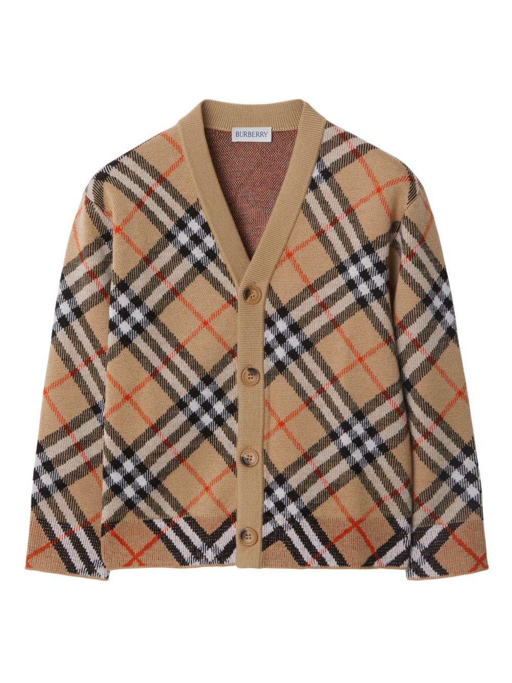 Cardigan beige per bambina 8104300 B9368 Burberry Kids 