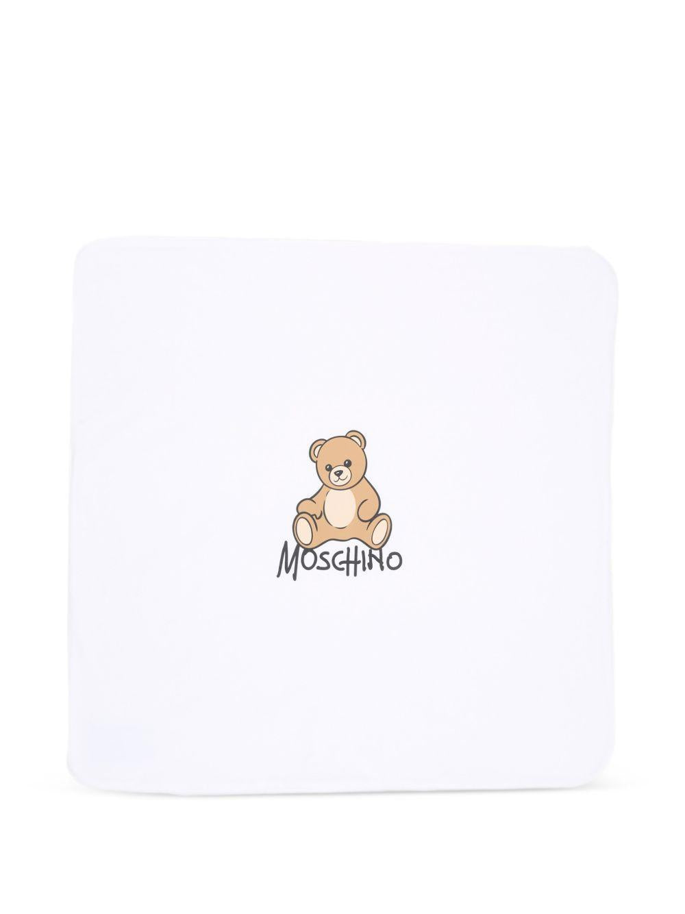 Coperta bianca per neonato MTB00FLCA40 10101 Moschino Kids 