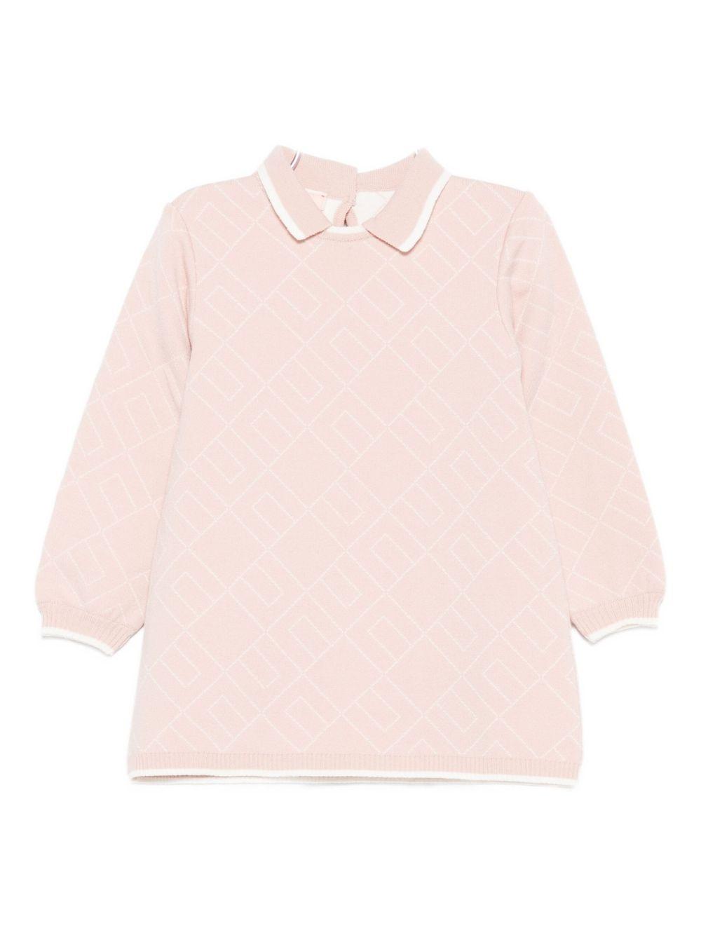 Abito rosa chiaro per neonata ENAB067CFL229 D770 Elisabetta Franchi Kids 