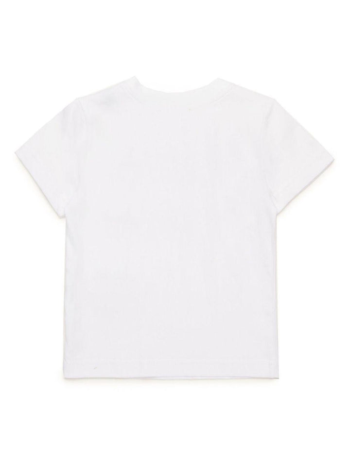 T-shirt bianca con logo per neonato