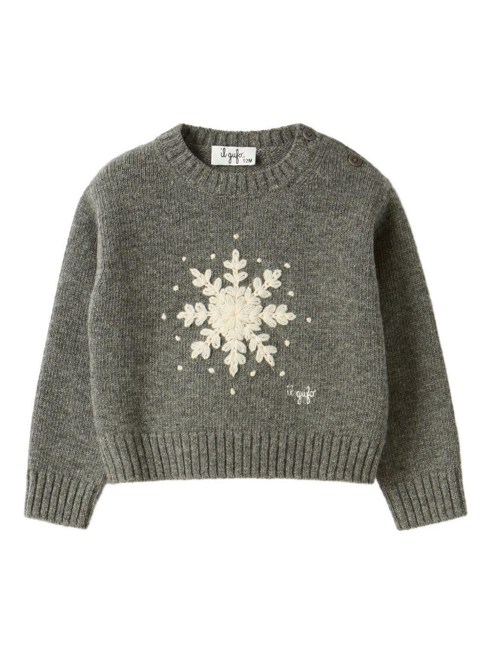 Maglione grigio per bambina A25GMA0006EM220 085 Il Gufo 