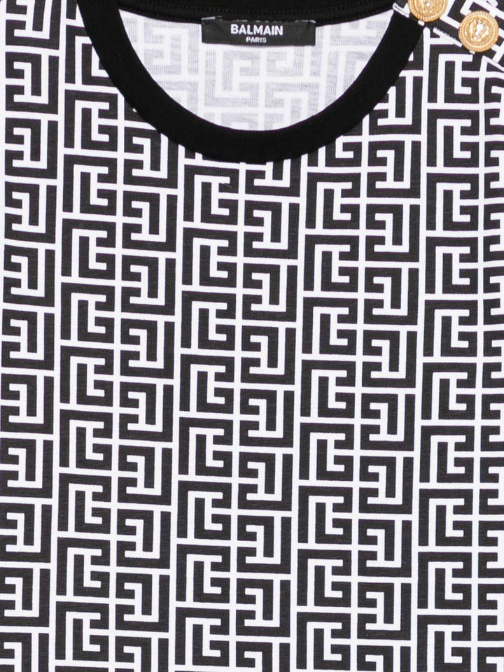 Abito bianco/nero per bambina BY1A81Z3686 100NE Balmain Kids 