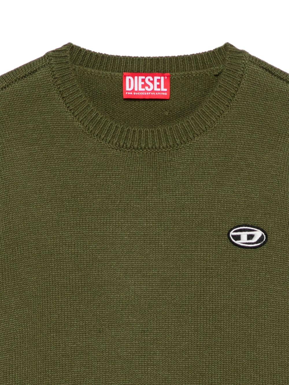 Maglione verde oliva per bambino J02430KYAYX K513 Diesel Kids 