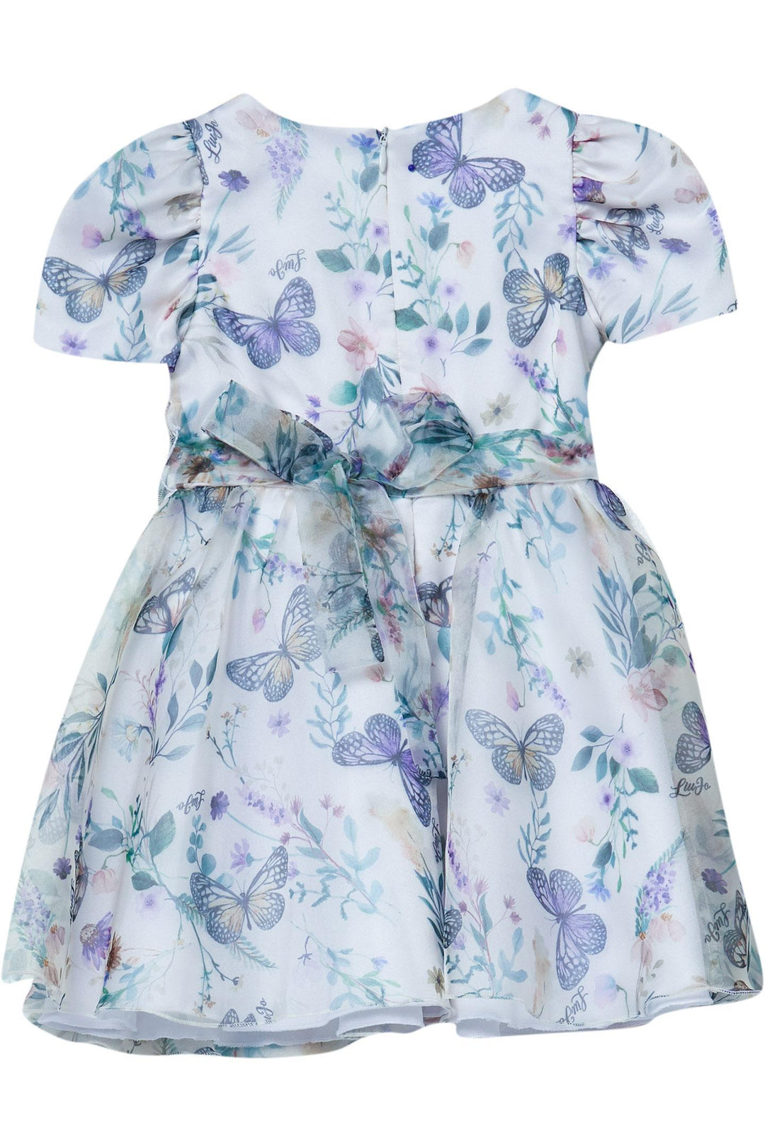 Abito bianco/blu per bambina
