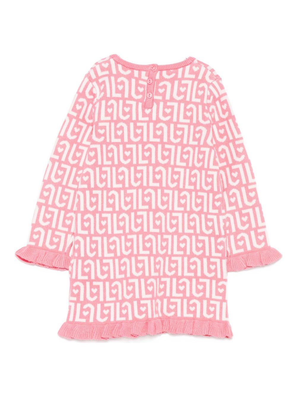 Abito rosa/bianco per neonata HF5055MA07E M9988 Liu Jo 