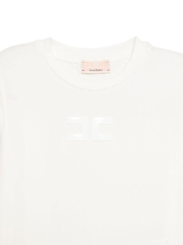 T-shirt bianca per neonata EGTS1050JE006 0004 Elisabetta Franchi Kids 