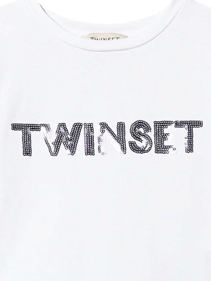 White t-shirt for girls with logo