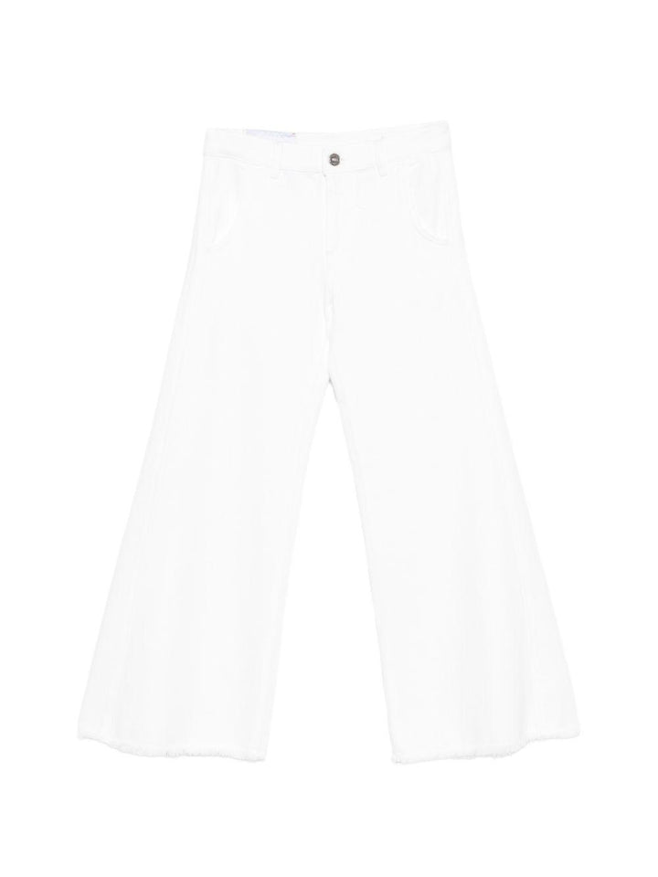 Pantalone bianco per bambina DFPA193CDF033 B000 Dondup Kids 