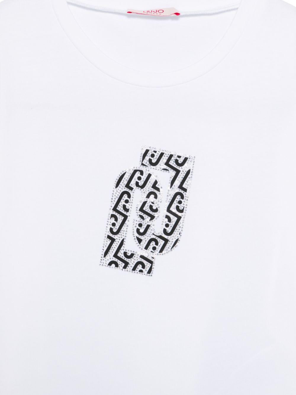 T-shirt bianco per bambina GA6097JS003 P9308 Liu Jo 