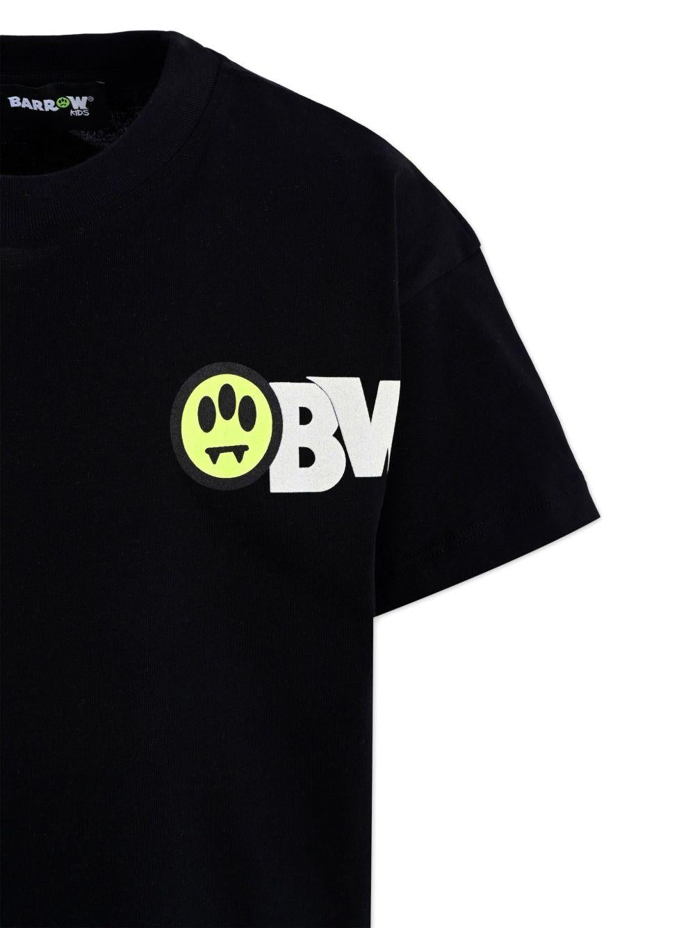 T-shirt nero per bambino F5BKJUTH046 110 Barrow Kids 