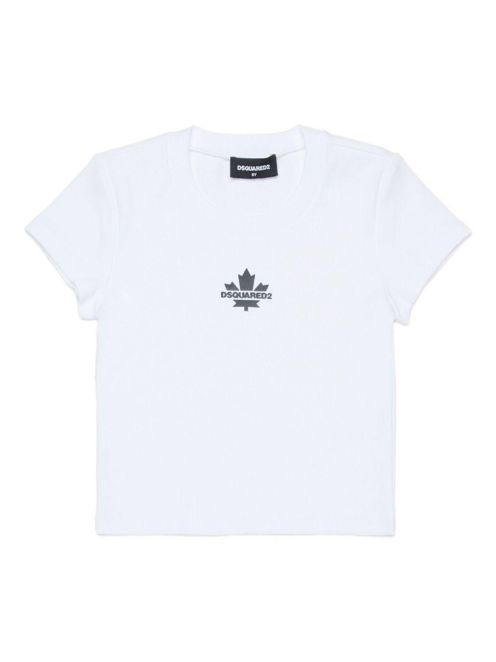 T-shirt bianco per bambina DQ3160D0AGG DQ100 Dsquared2 Kids 