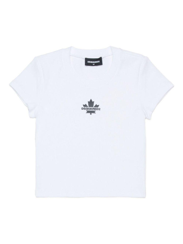 T-shirt bianco per bambina DQ3160D0AGG DQ100 Dsquared2 Kids 