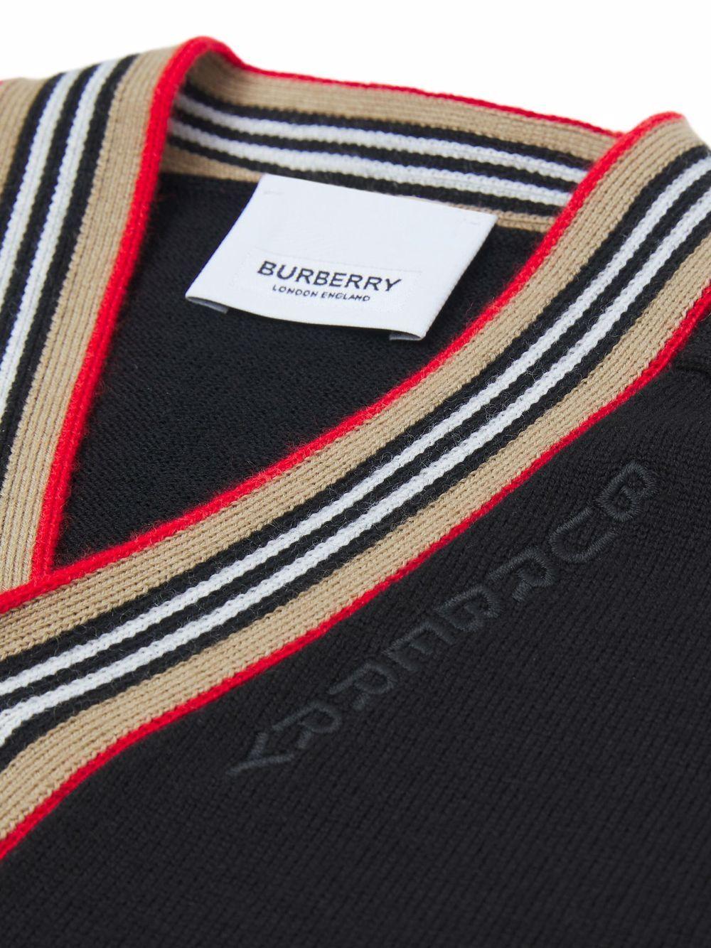 Cardigan nero per neonata 8047616 A1189 Burberry Kids 