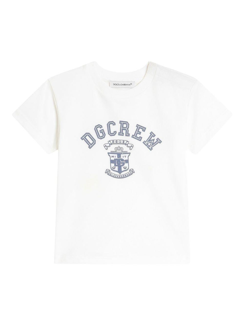 T-shirt bianca per neonato L1JTEYG7PUD W0111 Dolce & Gabbana Kids 