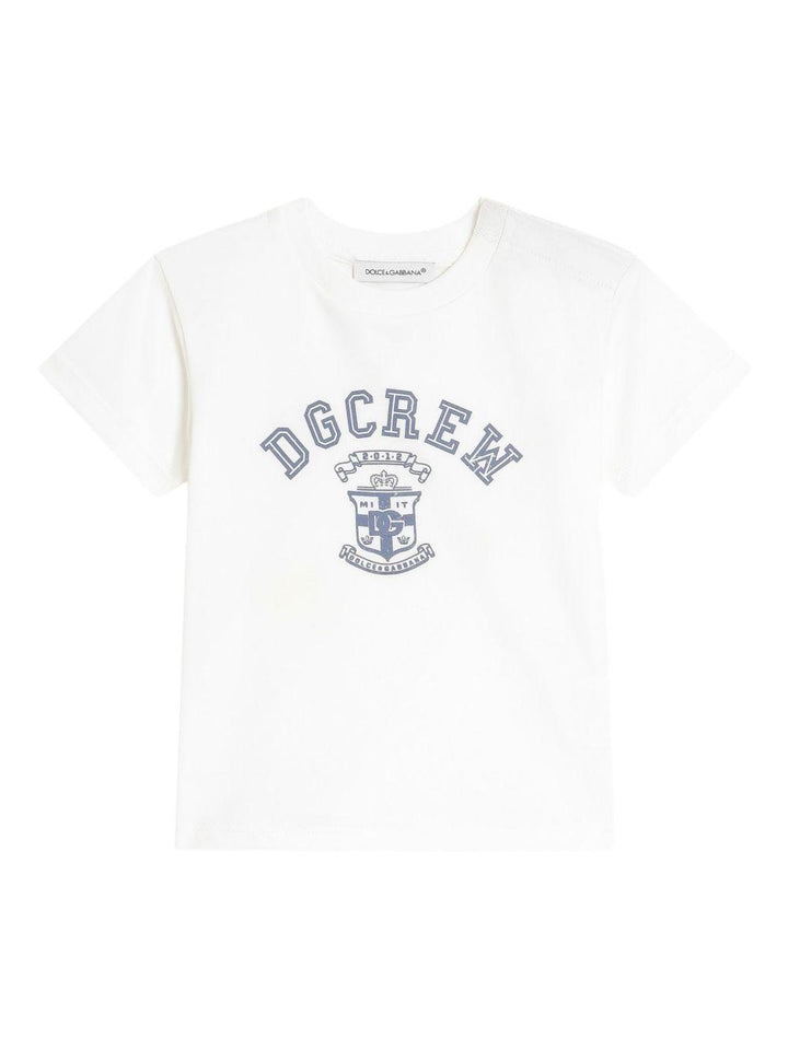 T-shirt bianca per neonato L1JTEYG7PUD W0111 Dolce & Gabbana Kids 
