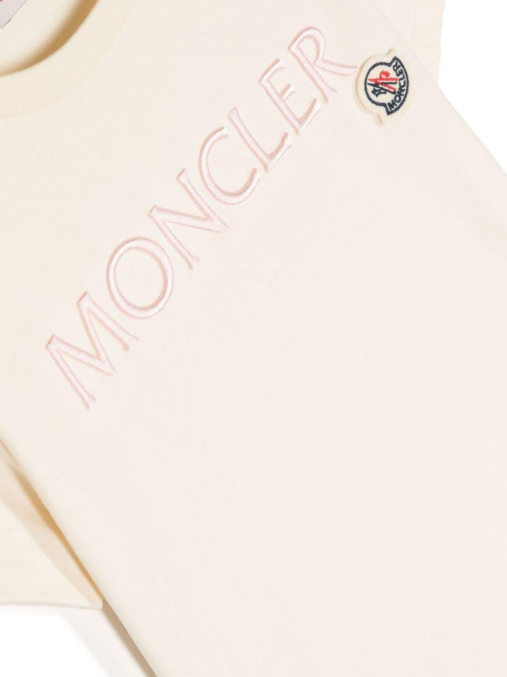 Cream t-shirt for girls with logo