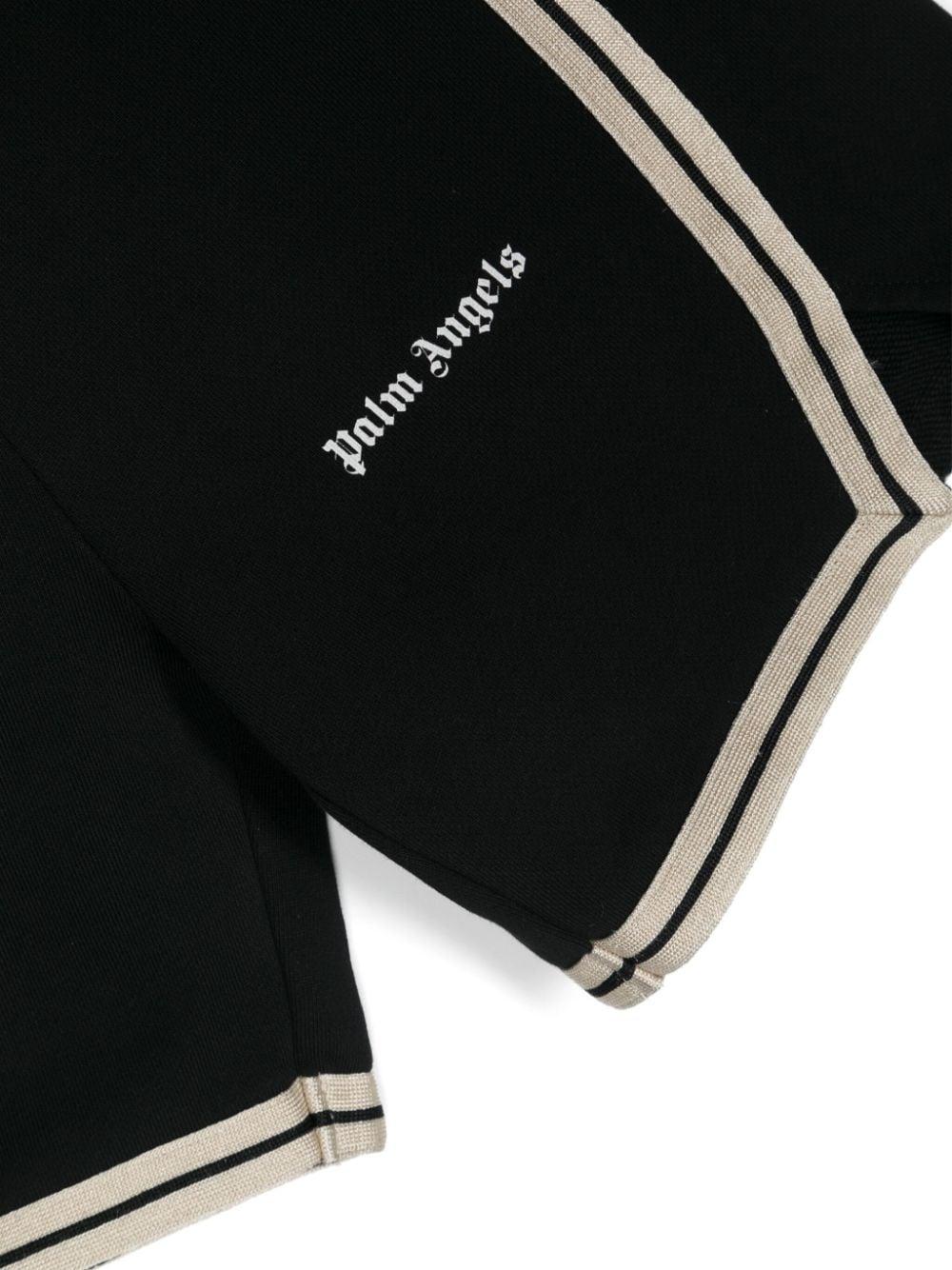 Black Bermuda shorts for boys with logo