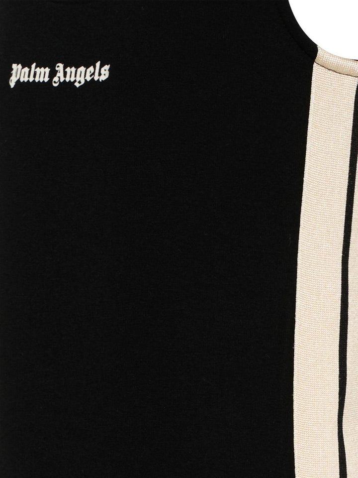 Abito nero per bambina PGCM009S26FLE001 110 Palm Angels Kids 