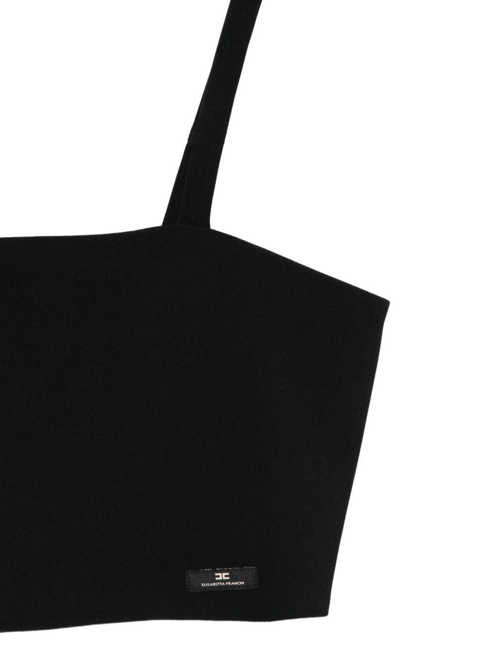 Top nero per bambina EFTO0140GA022 N000 Elisabetta Franchi Kids 