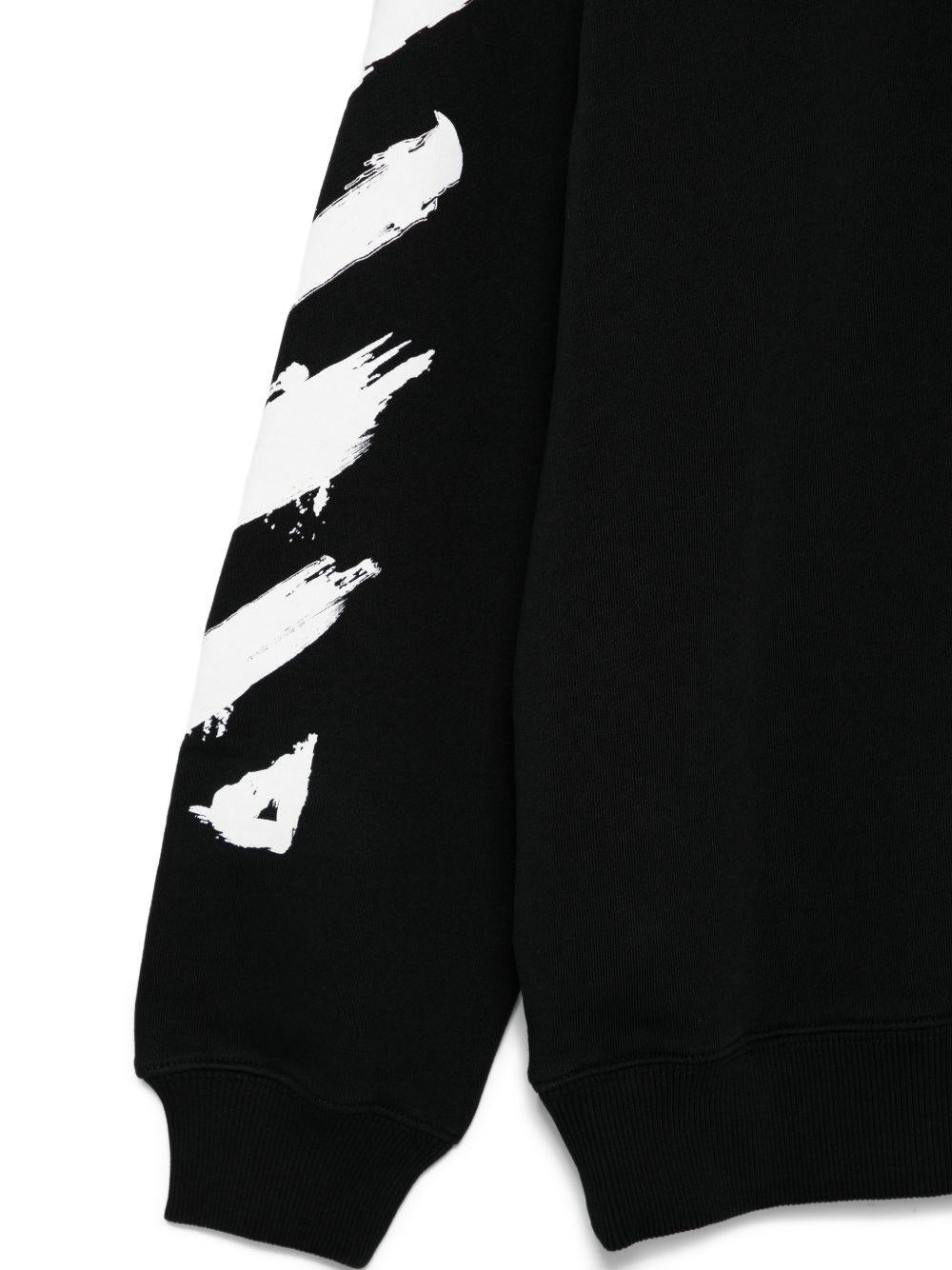 Felpa nera per bambino OBBB001S26FLE005 0001 Off White Kids 