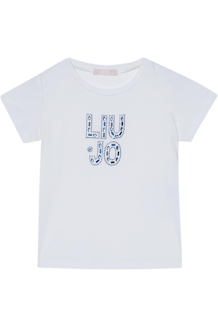 T-shirt bianca per bambina KA5094J5003 Q9305 Liu Jo 