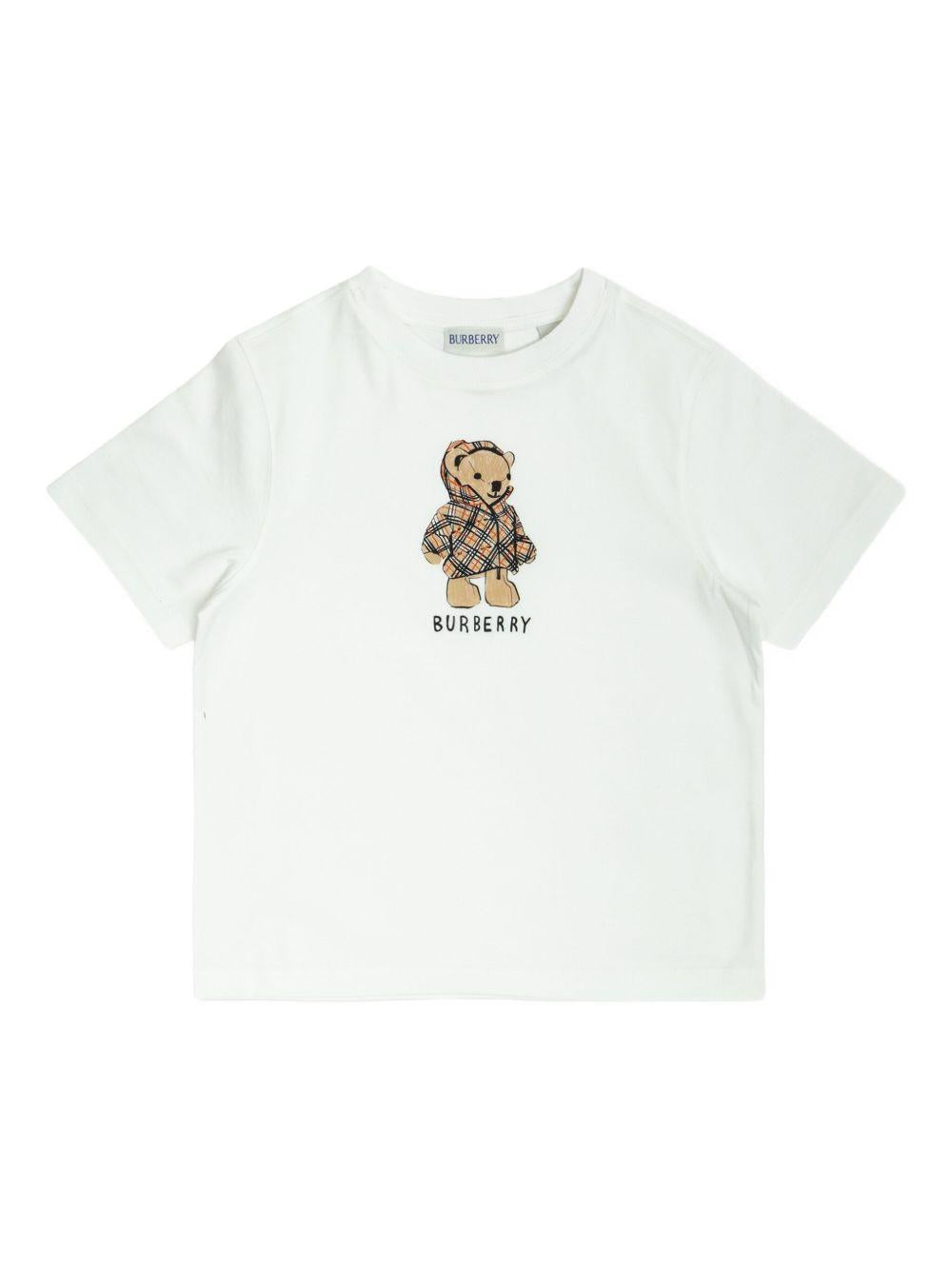 T-shirt bianca per bambino 8117538 A1464 Burberry Kids 