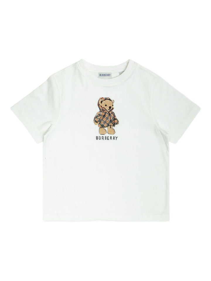 T-shirt bianca per bambino 8117538 A1464 Burberry Kids 