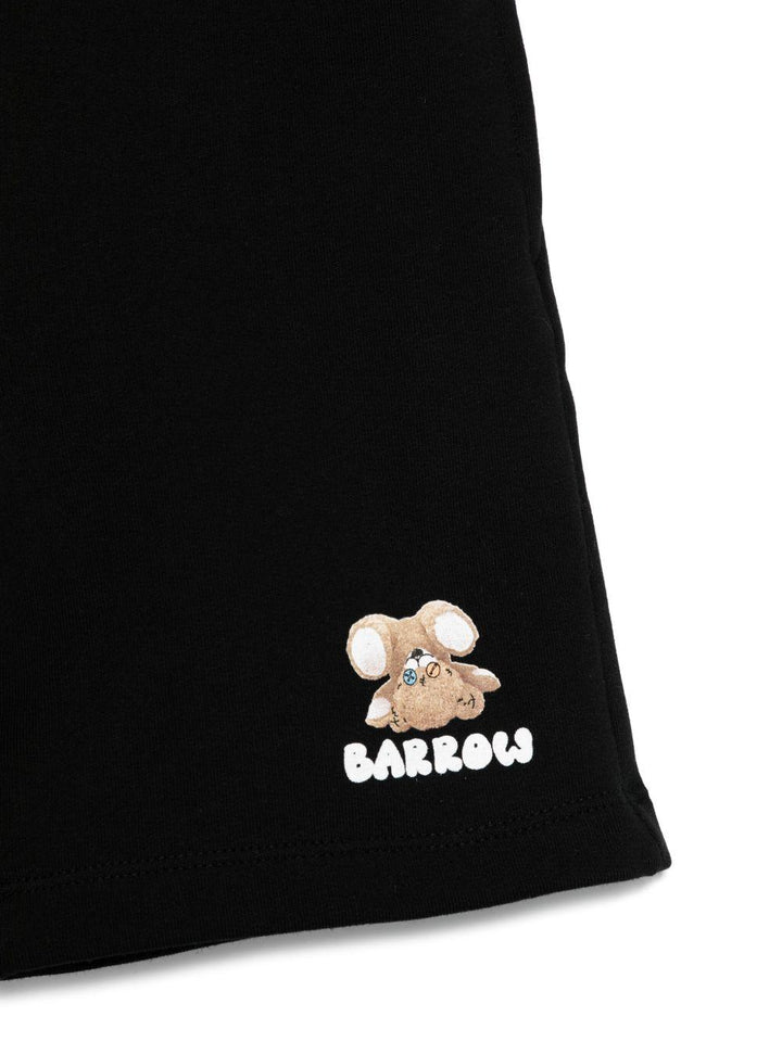 Bermuda nera per bambino con logo