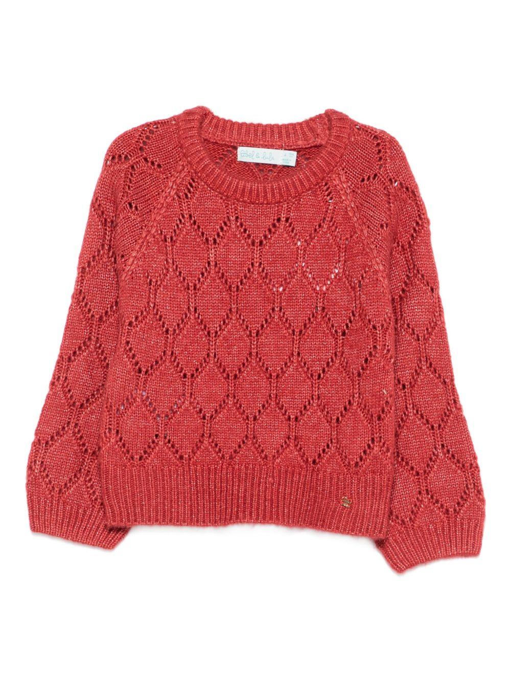 Maglione rosso per bambina 5831 075 Abel & Lula 