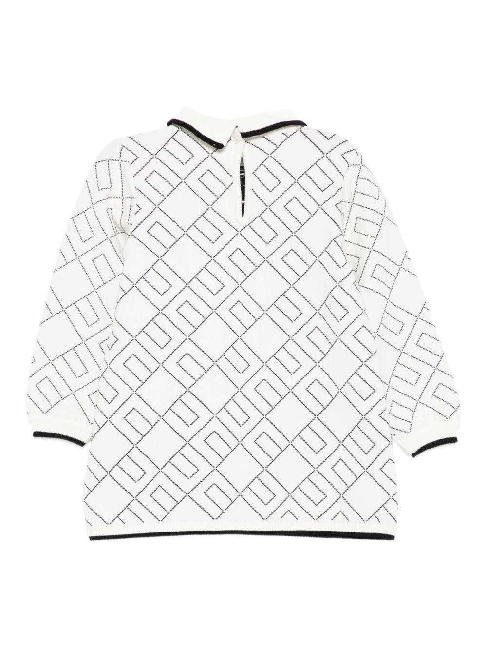 Abito bianco/nero per neonato ENAB067CFL229 D759 Elisabetta Franchi Kids 