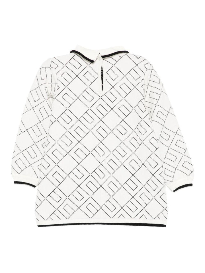 Abito bianco/nero per neonato ENAB067CFL229 D759 Elisabetta Franchi Kids 