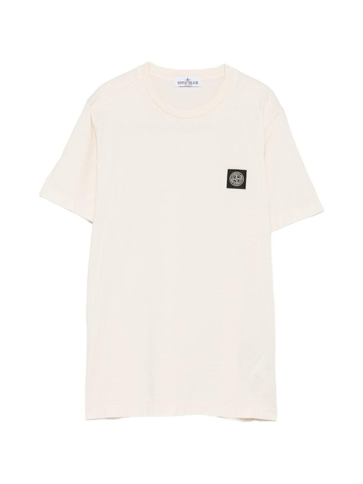T-shirt gesso beige per bambino 62100002S0047 V0097 Stone Island Kids 