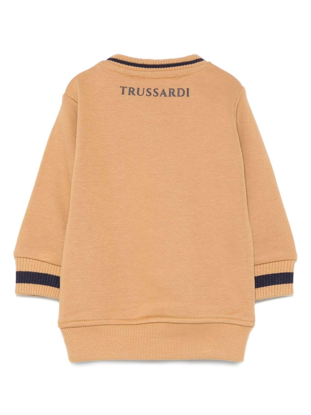 Felpa marrone chiaro per neonato TIA25080FE APP Trussardi Kids 