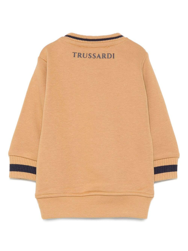 Felpa marrone chiaro per neonato TIA25080FE APP Trussardi Kids 