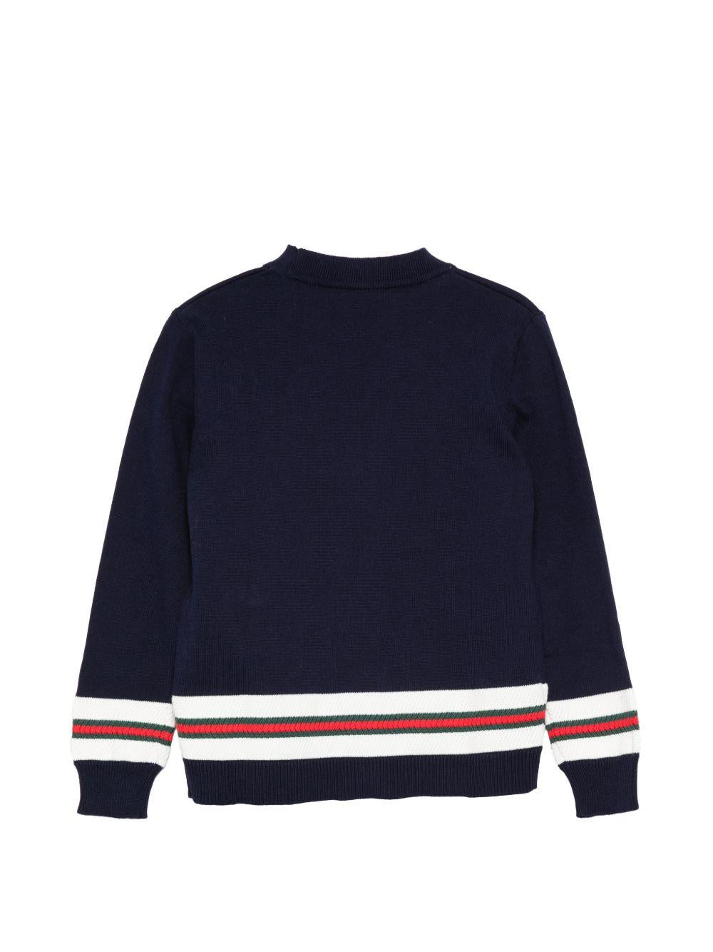 Cardigan blu per bambino 856443XKFDC 4044 Gucci Kids 