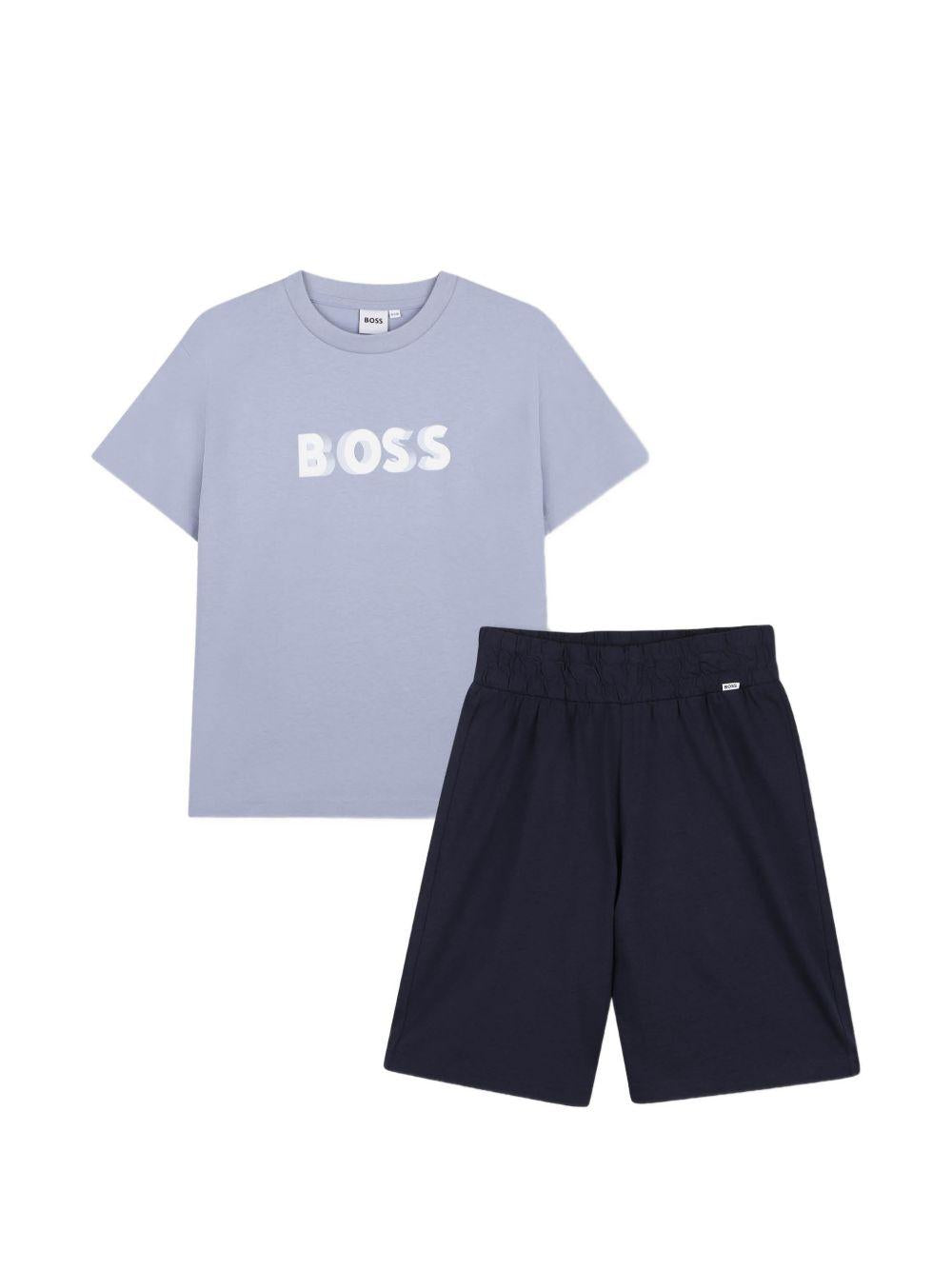 Completo blu chiaro/oscuro per bambino J53002 849 Boss Kids 