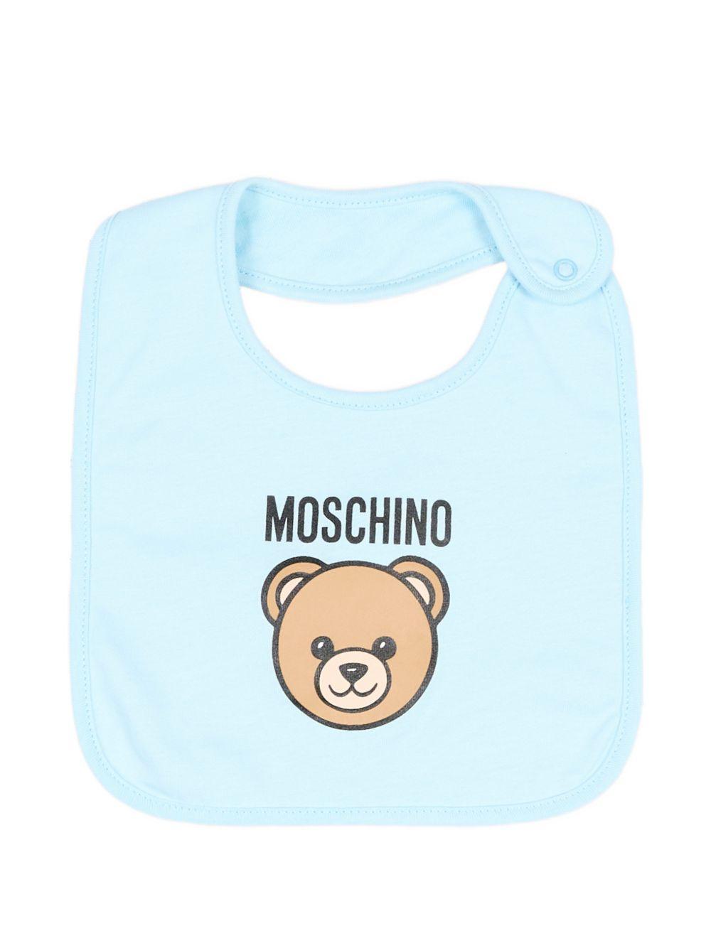 Kit tutina azzurra per neonato MUY09PLCA40 40304 Moschino Kids 