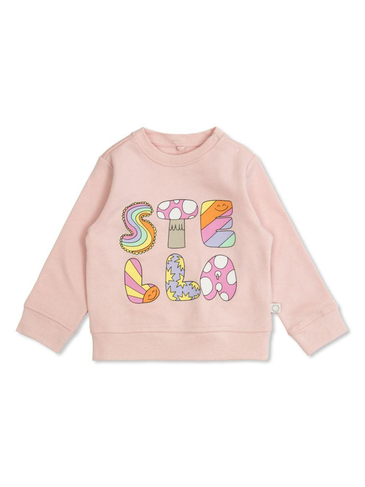 Light pink sweatshirt for baby girl