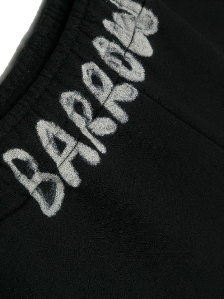 Bermuda nera per bambino con logo