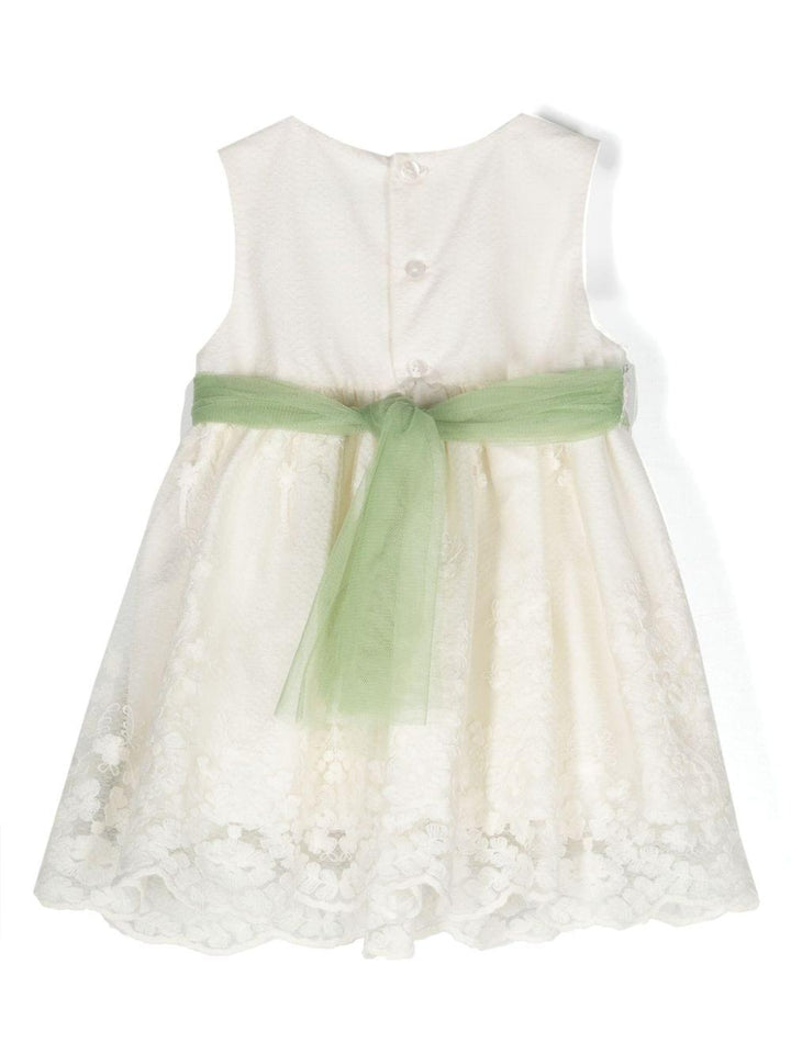 Abito bianco per neonata con tulle