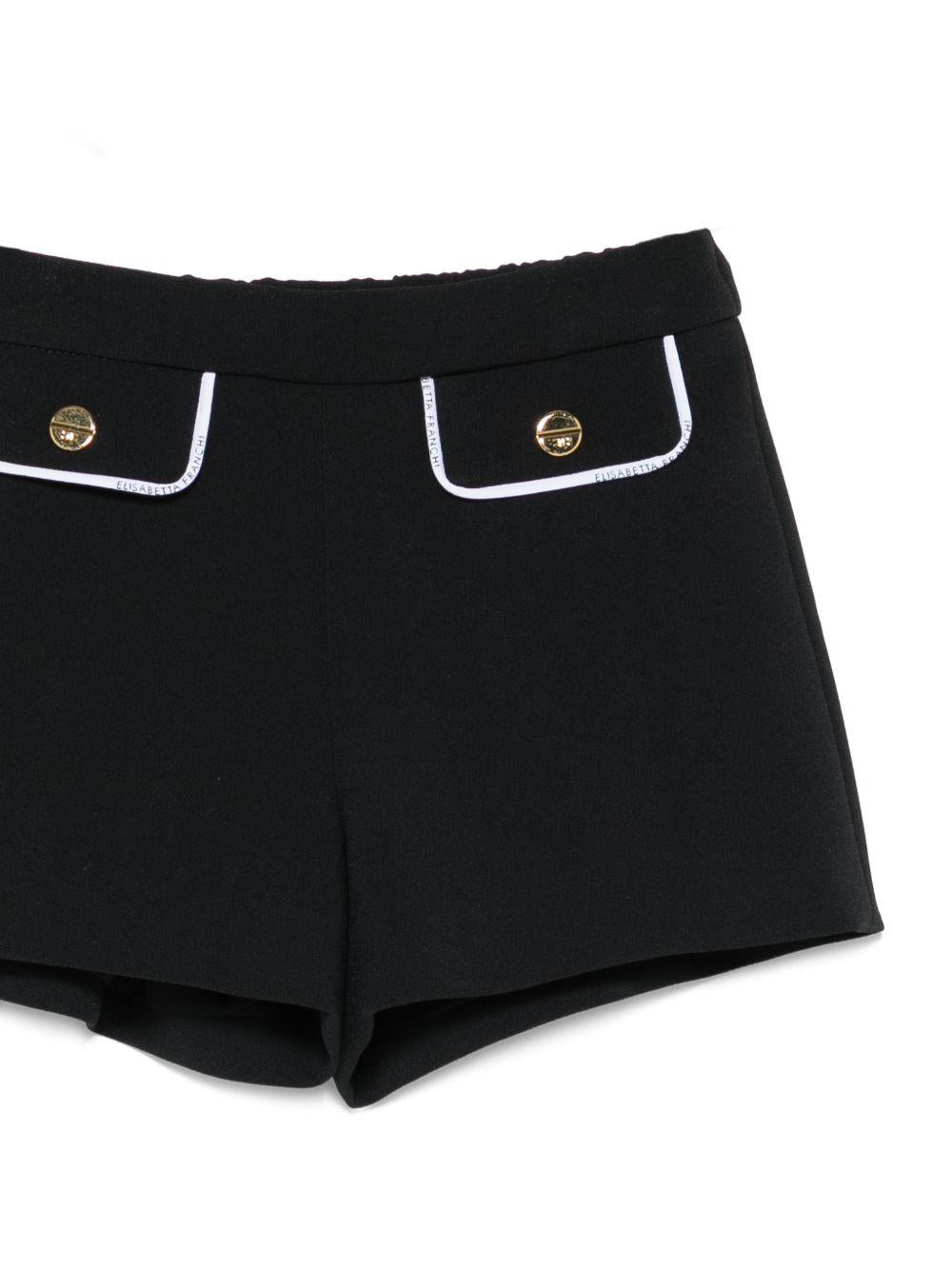 Bermuda nera per bambina EGBE0270GA022 N100 Elisabetta Franchi Kids 