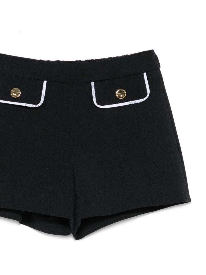 Bermuda nera per bambina EGBE0270GA022 N100 Elisabetta Franchi Kids 