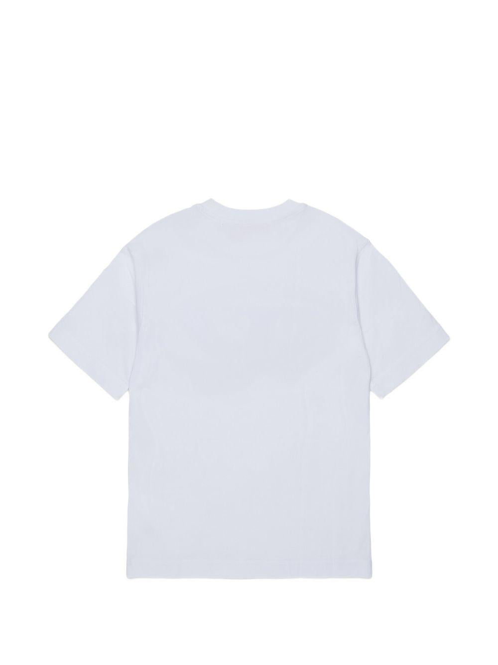 T-shirt bianca per bambino J02969KYA1Y K100 Diesel Kids 