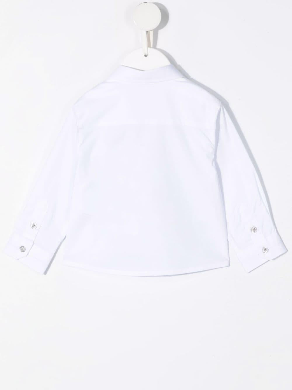 Camicia per neonato in cotone bianca 8NHC014NGDZ 0100 Emporio Armani Kids 