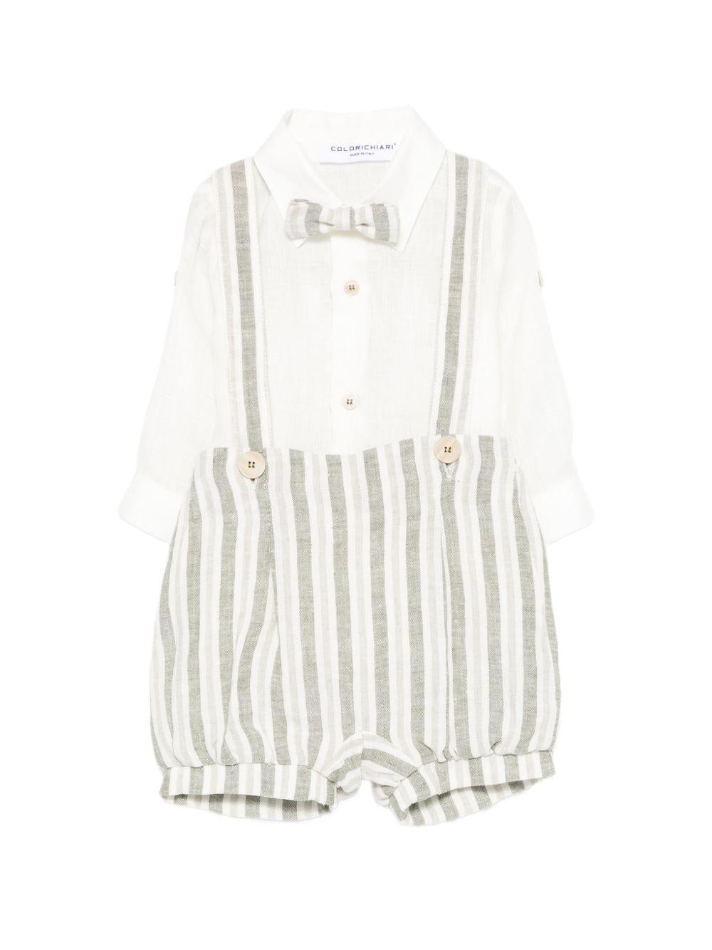 Completo elegante bianco/verde per neonato MN3084104878 35 Colorichiari Kids 