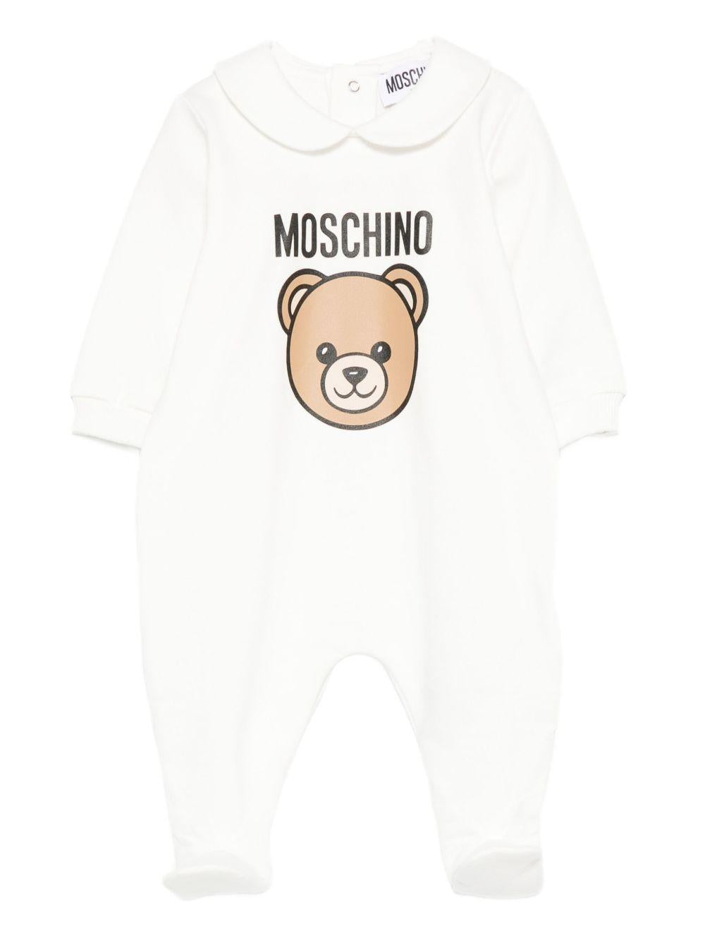 Tutina bianca per neonato MUY08JLCA40 10063 Moschino Kids 