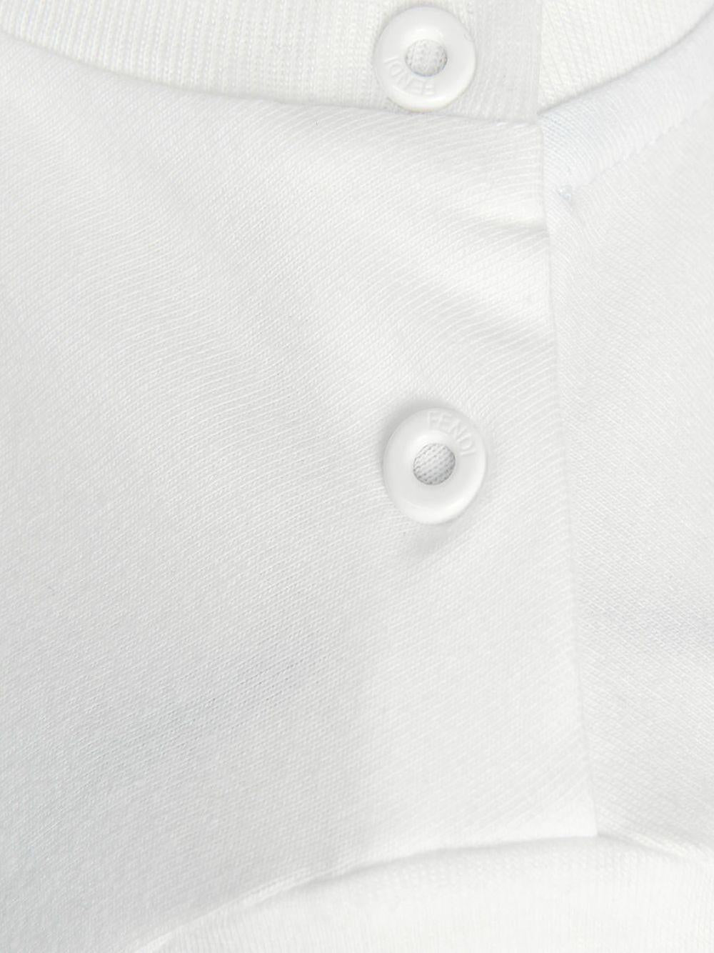 T-shirt bianca per bambino BMI216ST8 F0TU9 Fendi Kids 