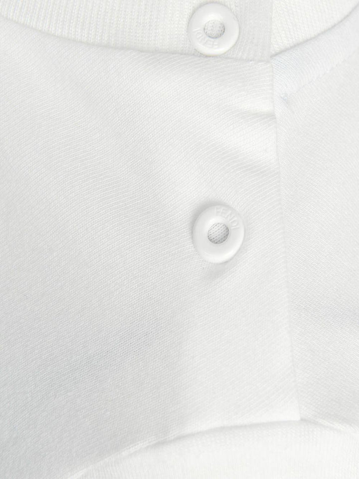 T-shirt bianca per bambino BMI216ST8 F0TU9 Fendi Kids 