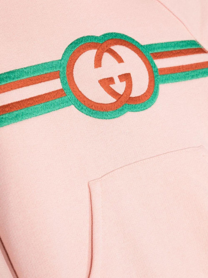 Felpa rosa per bambina con logo