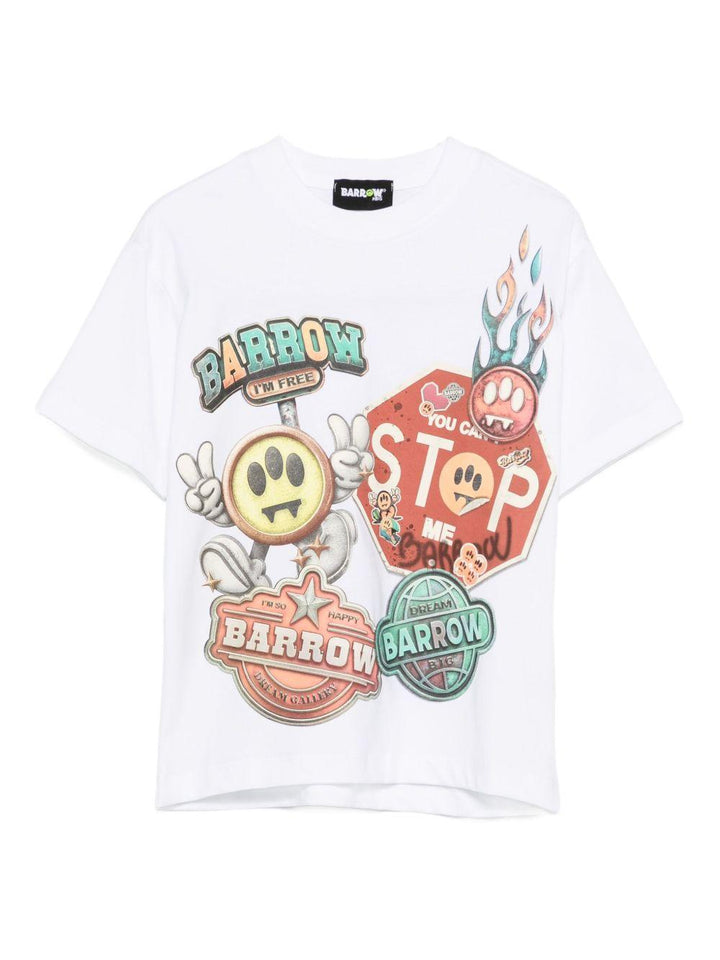 T-shirt bianco per bambino F5BKJUTH227 002 Barrow Kids 